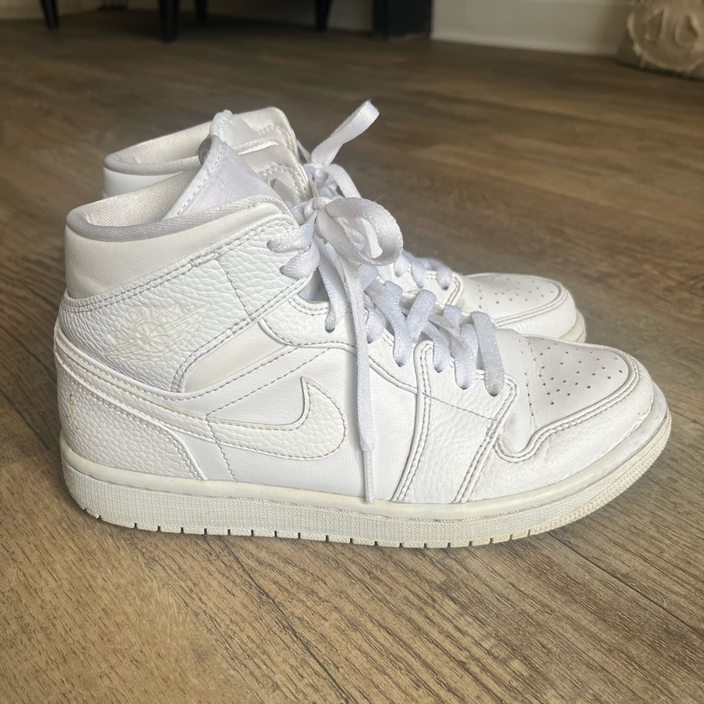 Nike White High-Top Air Jordan Sneakers - Picture 3 of 7